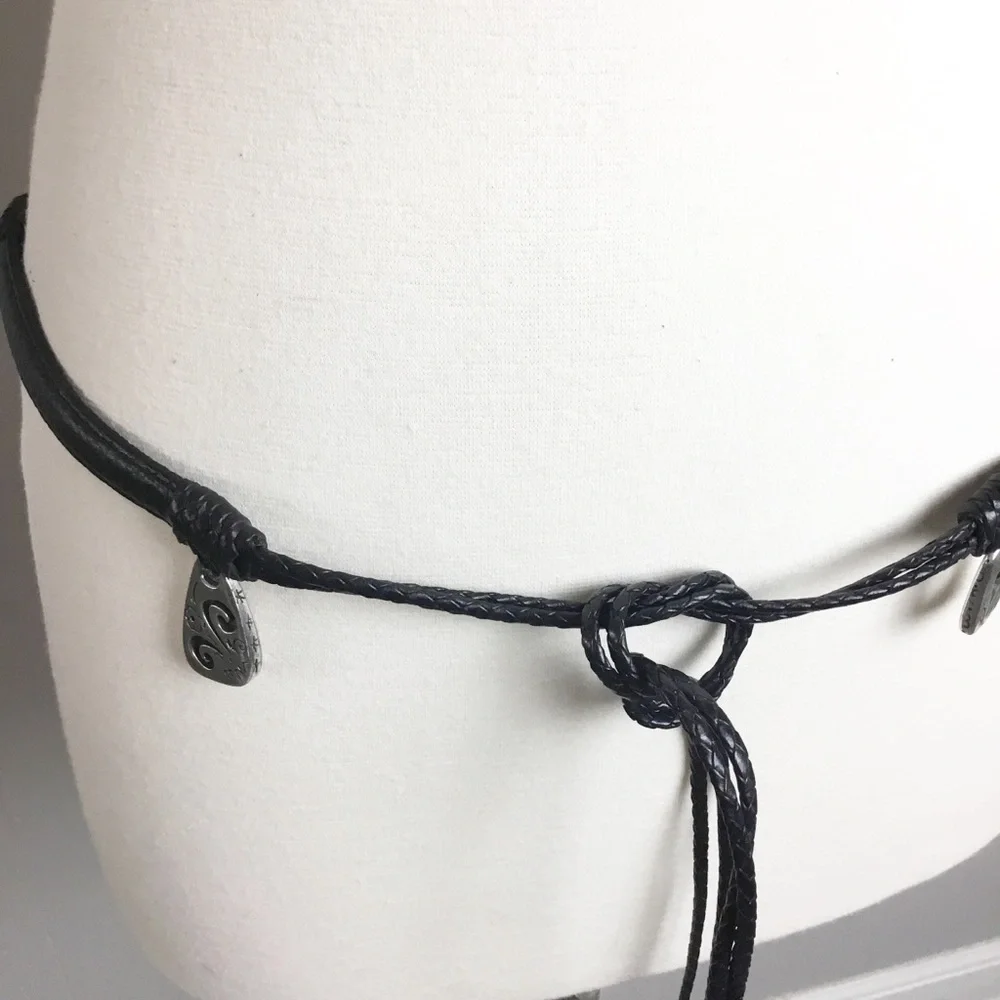 Vintage Brighton Leather & Black Silver Belt New Size S